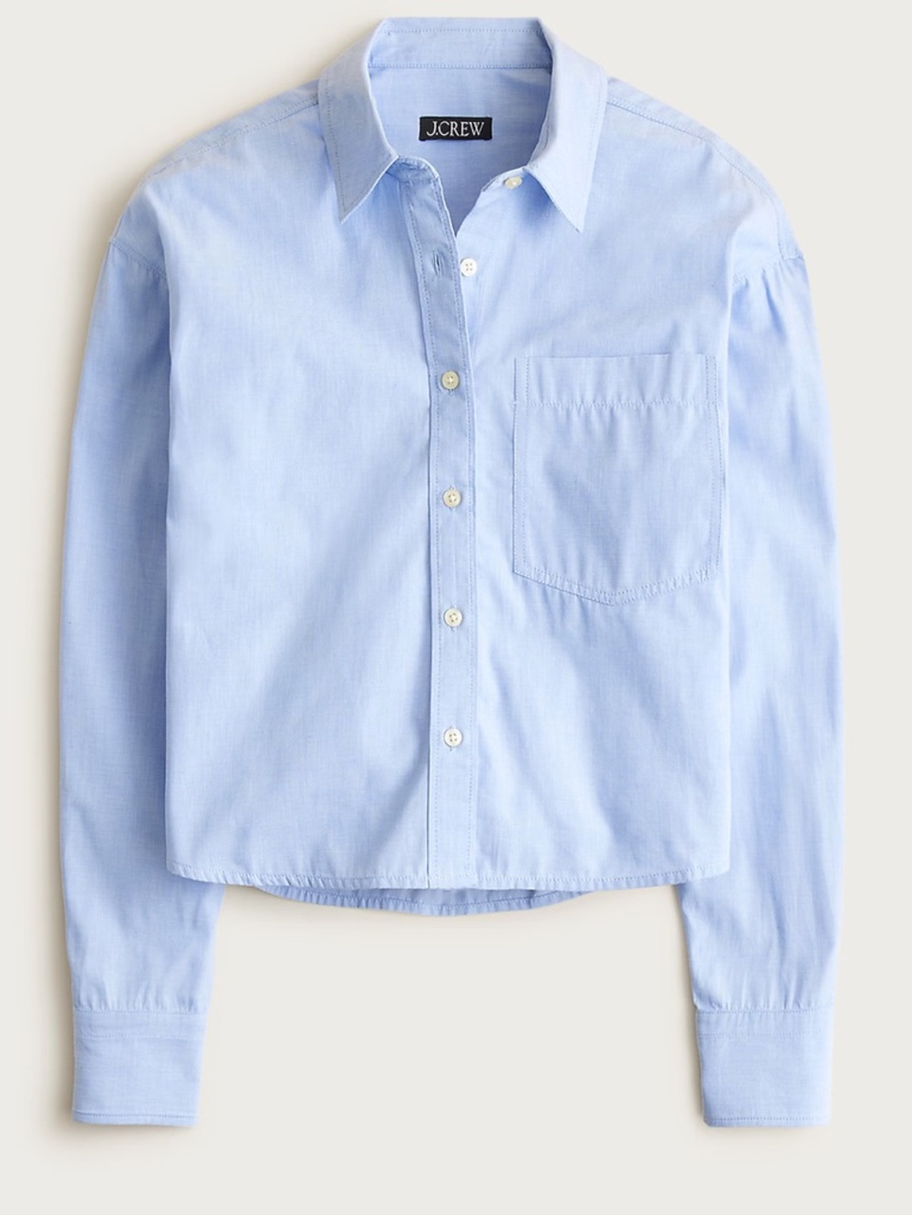 J Crew Étienne cropped button-up shirt in cotton poplin - Picture 5 of 6